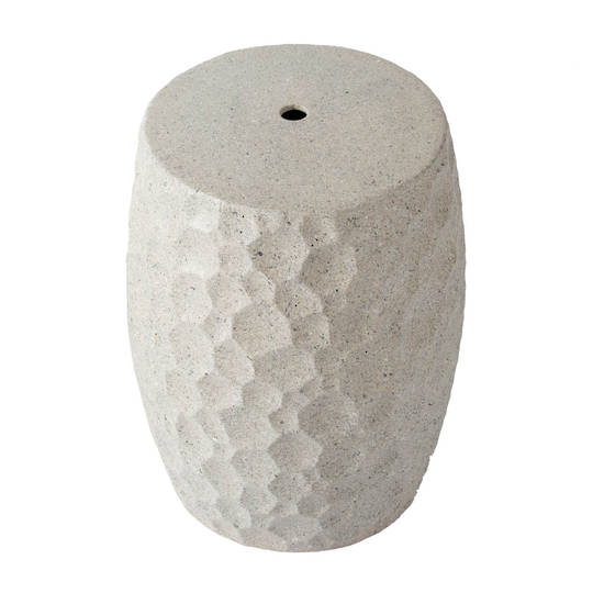 CERAMIC STOOL WITH CRATER DETAIL